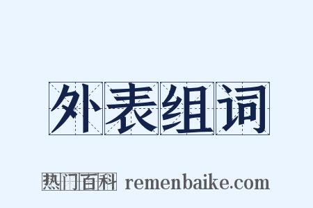 外表组词是什么意思的图片